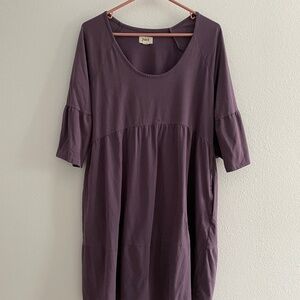 Purple Pact Dress Soft Cotton Medium with pockets runs large
